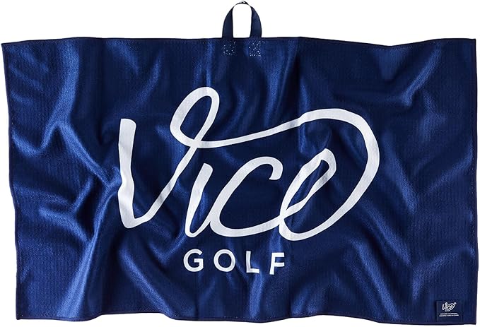 Vice Golf Shine Microfiber Towel | Navy | Perfect for Cleaning Clubs and Balls | Multiple Colors Available