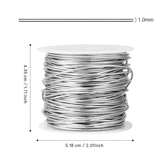 49FT Jewelry Wire 18 Gauge Tarnish-Resistant Copper Beading Wires Roll Bulk - Image 3