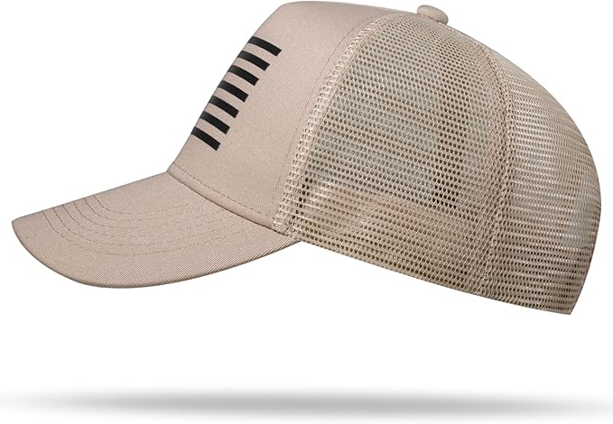 American Flag Trucker Hat - Snapback Hat, Baseball Cap for Men Women - Breathable Mesh Side, Adjustable Fit - for Casual Wear