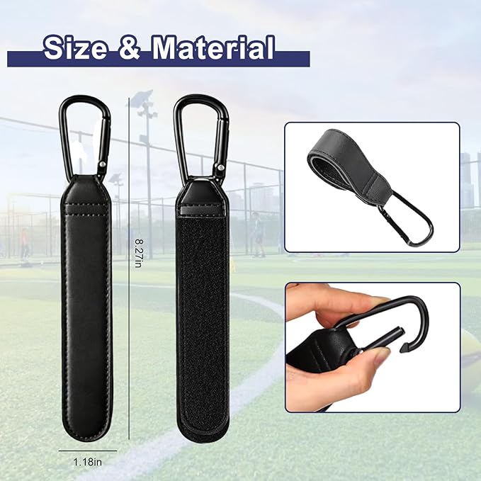 Adjustable Baseball Glove Clip 2 Pcs Premium Holder for Bag with Hanging Loops Sports Training Gear Protection Accessory Strap Travel Accessories for Drying Baseball Glove Accessories Coach Gifts
