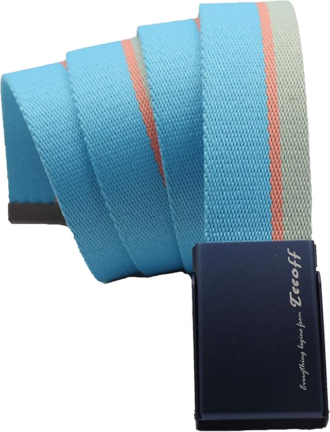 Teeoff 3 Pack Golf Web Belt Reversible Metal Buckle