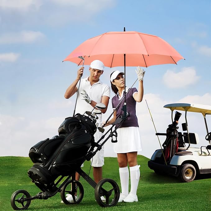 ZOMAKE Golf Umbrella Windproof, Extra Large Oversized Heavy Duty Double Canopy for Rain, Sports Games & Push Cart(51/54/62/68/72Inch)