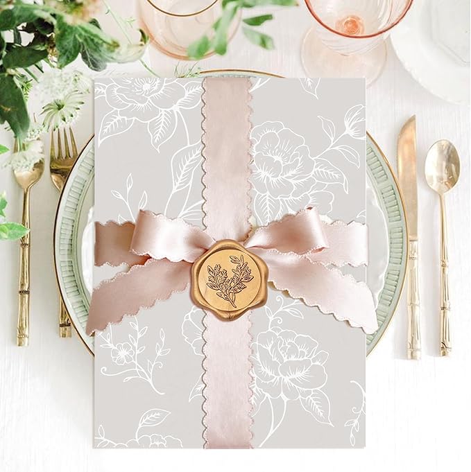 SWANGSA 50 Sets Wedding Invitations Wraps, Vellum Jackets - Image 6
