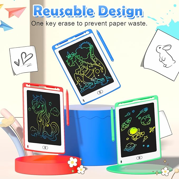 LCD Writing Tablet for Kids, 8.5 Inch Colorful Doodle Board Drawing Tablet - Image 5