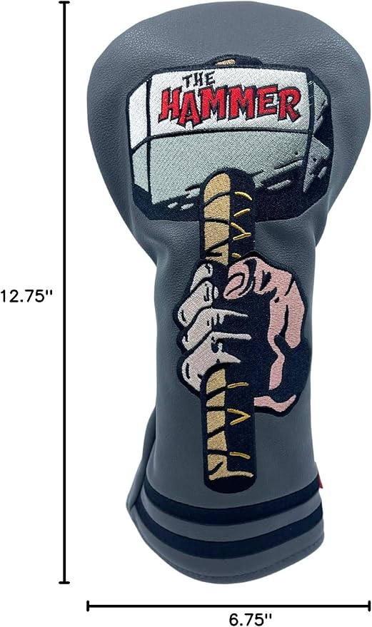 Funny Golf Club Covers The Hammer Driver Headcover and Little Hammer Fairway Wood Head Covers, Golf Accessories for Men, Golfer Gifts for Men, Golf Head Covers for Dad