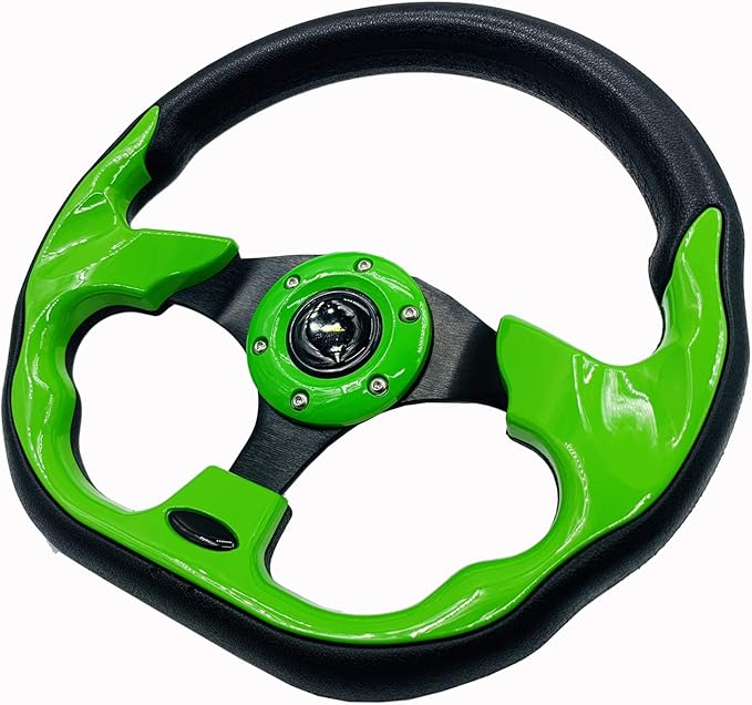 Universal Green Golf Cart Steering Wheel for EZGO RXV & TXT, Club Car DS and Club Car Precedent EZGO Yamaha Golf Car Accessories