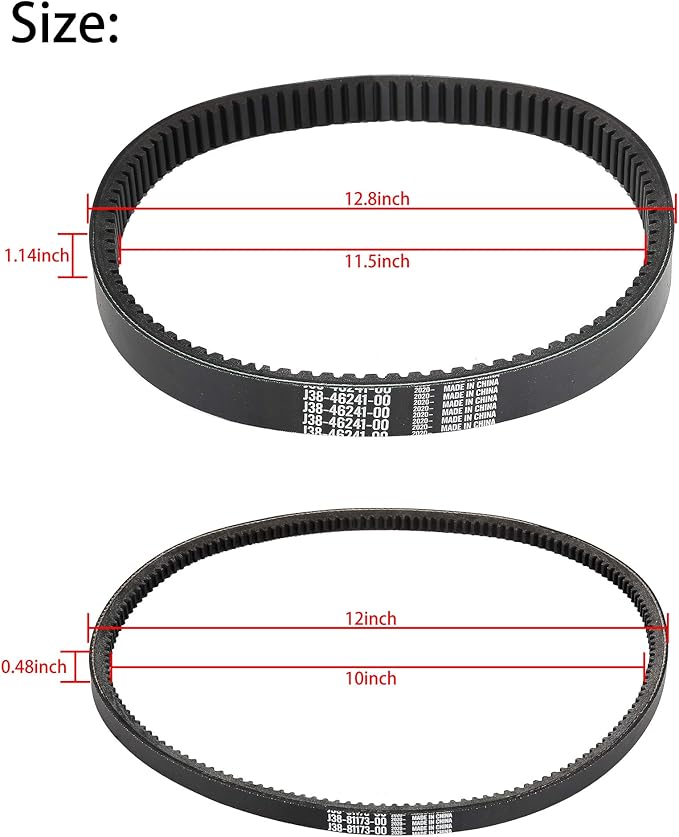 10L0L Starter Generator & Drive Belt Kit for Yamaha G2, G5, G8, G9, G11, G14, G16, G22, 2012-up G29 Gas Golf Cart, Replace OEM J55-G6241-00 J55-H1173-00 JN6-H1173-00