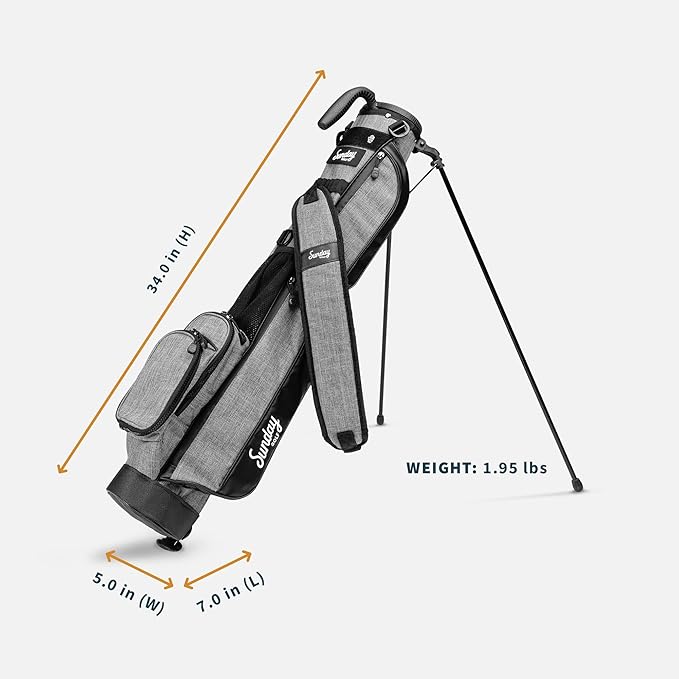 The Original Sunday Golf Loma Bag – Lightweight Golf Bag with Strap & Stand, Easy to Carry Pitch n Putt Stand Bag for Driving Range, Par 3 & Executive Courses, 31 Inches