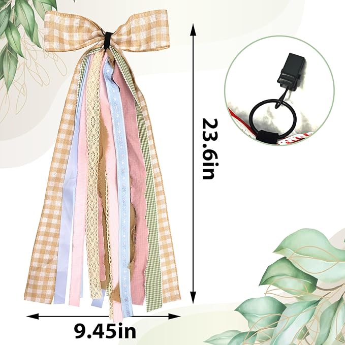 Large Fall Ribbons Bow for Wreath - Image 2