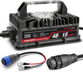 EPOWREY 48 Volt Golf Cart Battery Charger Onboard 15 AMP for EZGO TXT RXV/Club Car/Yamaha with Ring Terminals Plug