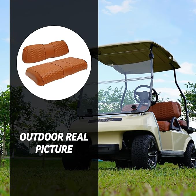 Golf Cart Seat Covers for EZGO TXT Club Car DS Gas or Electric OEM Regular Seat Cushion, No Staple, Golf Cart Vinyl Replacement Seat Cover