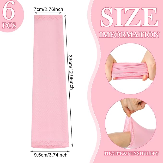 SATINIOR 6 Pairs Arm Sleeves for Kids, Compression UV Cooling Arm Sleeve for Baseball Football Youth Boy Girl Sports