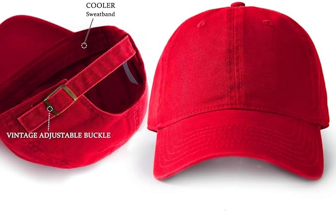 FURTALK Unisex Vintage Washed Unstructured Baseball Cap Washed Cotton Adjustable Dad Hat