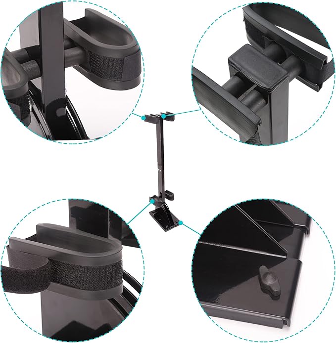 10L0L Universal Golf Cart Gun Holder for EZGO, Club Car, Yamaha, and UTV, Stand-Up Adjustable Floor Mount Gun Rack with Quick Release, Rifle & Hunting Gun Storage Accessory