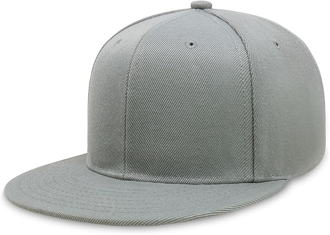 CHOK.LIDS Flat Bill Visor Classic Snapback Hat Blank Adjustable Brim High Top End Trendy Color Style Plain Tone Baseball Cap