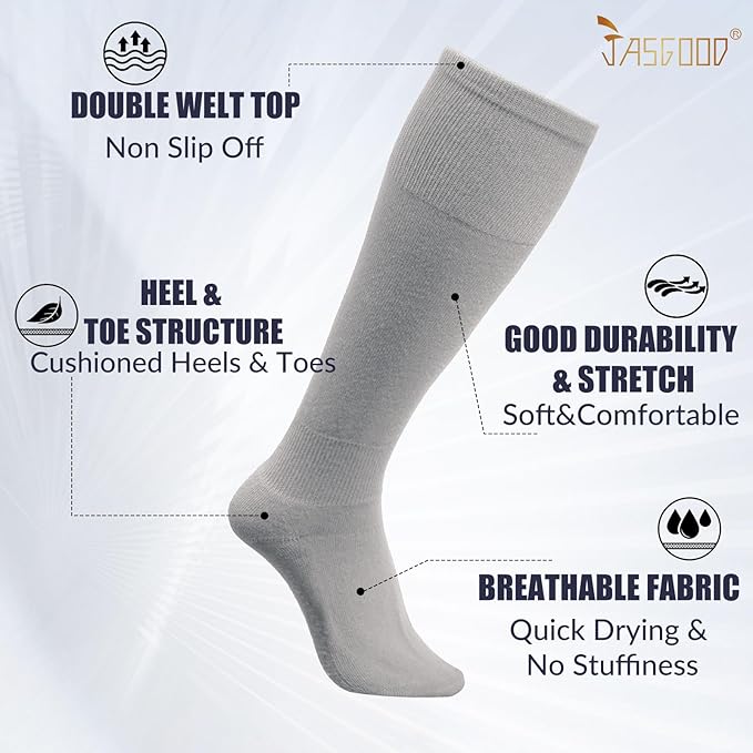 JASGOOD 2 Pack Baseball Socks and Belt Combo Set Softball Socks and Belts Elastic Waist Belt for Youth and Adult Boys