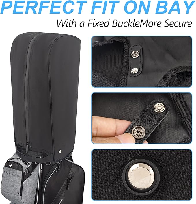 TUYUU Golf Bag Cover,Golf Bag Rain Hood Cover,Waterproof Golf Bag Covers for Rain,Golf Bag Top Cover for Tour Bags Golf Bags Carry Cart Stand Bags,Golf Gifts for Men Women.Golf Club Bag Accessories
