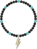 Baseball Necklace for Men 16/18/20 Inch Bling Ice Collection Lightning Bolt Pendant Necklace for Women Rhinestone Clay Beaded Discoball Accessories Gifts for Baseball Team Players Lovers