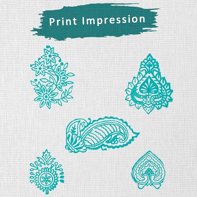 Hashcart Wooden Indian Traditional Design Printing Stamps/Blocks - Image 3