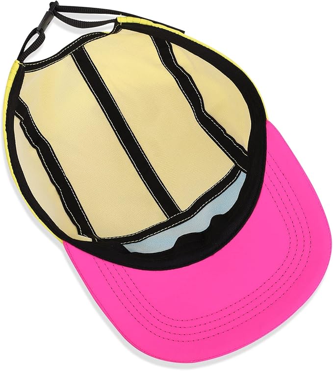 Cindeer 80s 90s Neon Hat Nylon Cap Retro Adjustable Cap for Women Men 80s Costumes Accessories 90s Theme Party