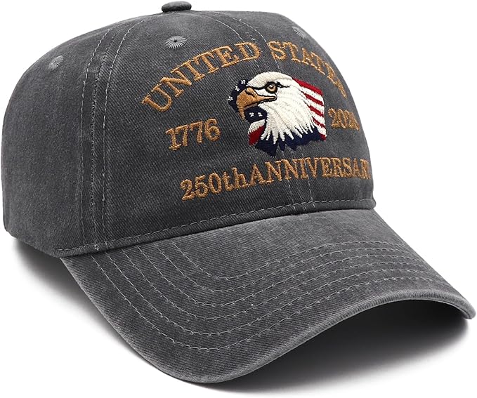 United States 250th Anniversary Hat, USA Baseball Cap 1776-2026 American Eagles Hat Patriotic Embroidered Hats for Men Women