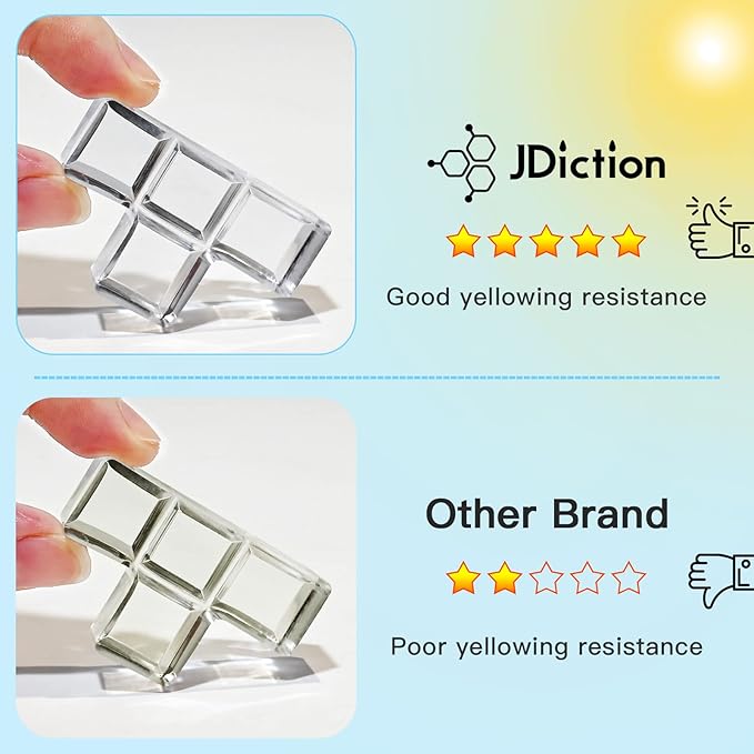 JDiction 400g UV Resin, New Formula Crystal Clear UV Resin Solar Cure Sunlight - Image 7