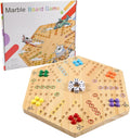 Original Marble Game Wahoo Board Game Double Sided Painted Wooden Fast Track by NRZSSN