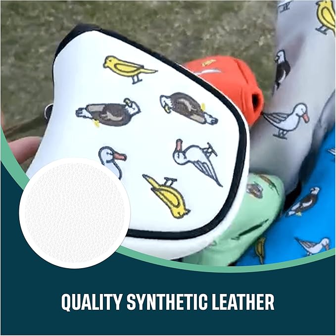 Premium Magnetic Mallet Putter Headcover | Waterproof Synthetic Leather Mallet Putter Cover for Scotty Cameron, Odyssey, Taylormade, Titleist | Durable Club Protection