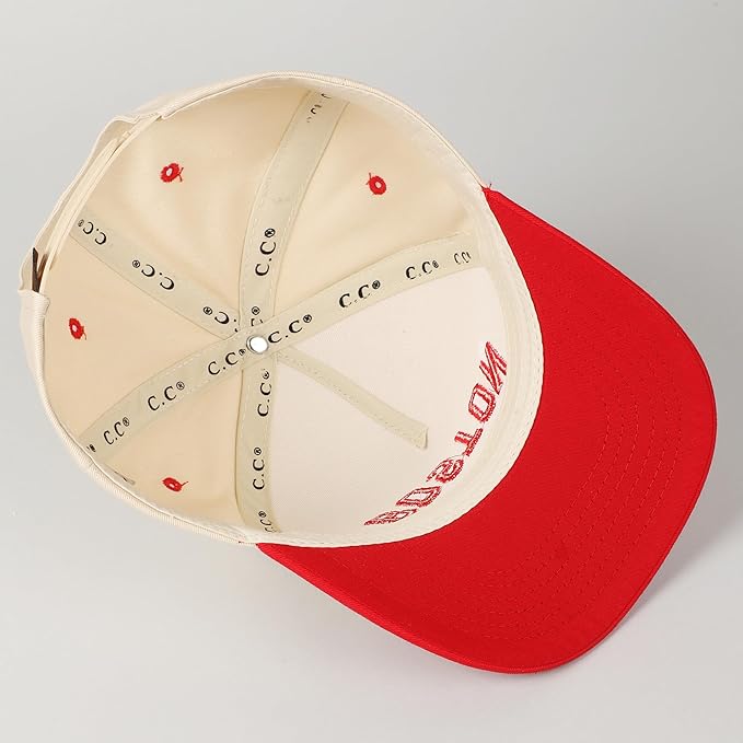 MIRMARU Two-Tone Vintage Canvas Trucker Hats for Men & Women, Adjustable Size Baseball Caps with Trendy Embroidered Design