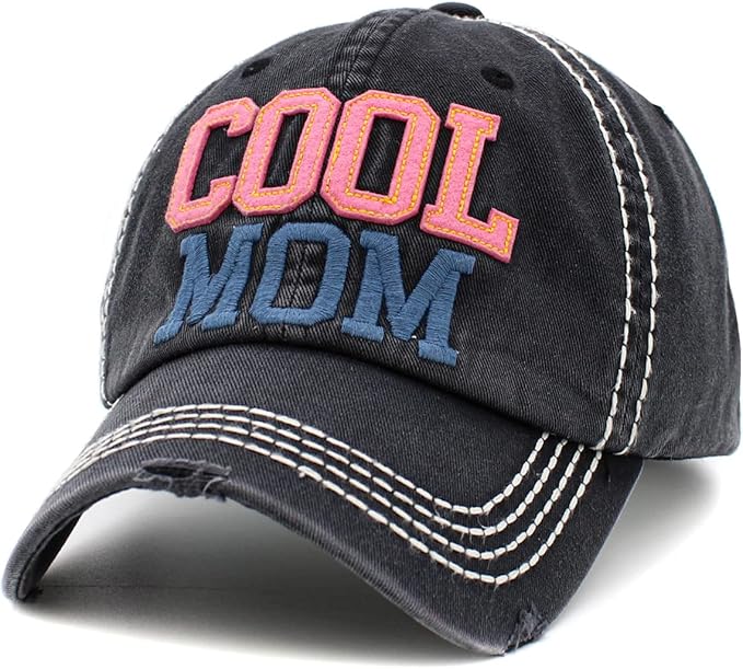 Funky Junque Distressed Vintage Baseball Cap - Embroidered Patch Women's Hat - Holiday, Lifestyle & Patriotic Designs