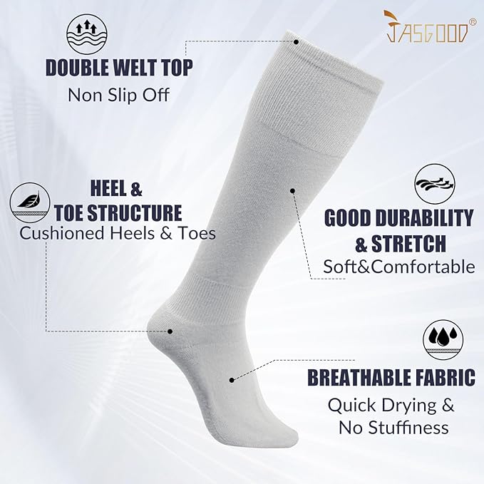 JASGOOD 2 Pack Baseball Socks and Belt Combo Set Softball Socks and Belts Elastic Waist Belt for Youth and Adult Boys