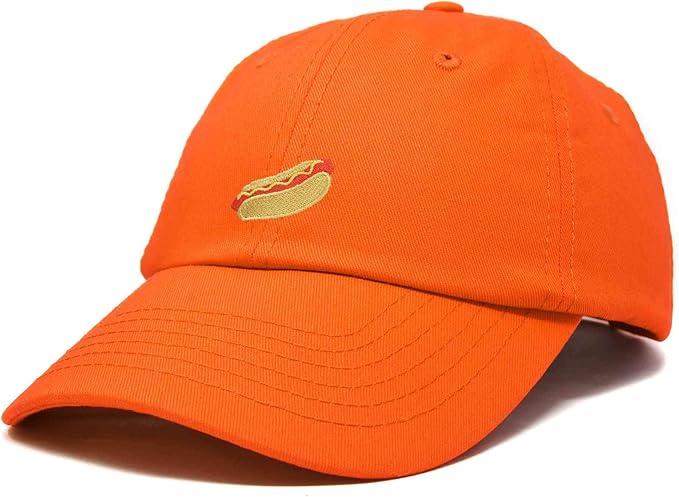 DALIX Hot Dog Hat Embroidered Mens Womens Baseball Cap