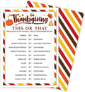 Thanksgiving Party Icebreaker Games Cards by JCVUK