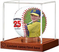 Personalized Baseball Display Case UV Protectedcase Baseball Box Custom Name Text Customize Baseball Cases Display for Balls - for Official Size Ball