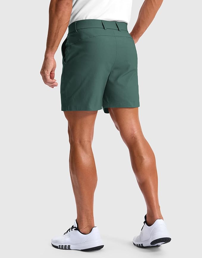G Gradual Men's Golf Dress Shorts 5"/ 7"/ 9" Stretch Casual Work Flat Front Shorts for Men with 3 Pockets Quick Dry