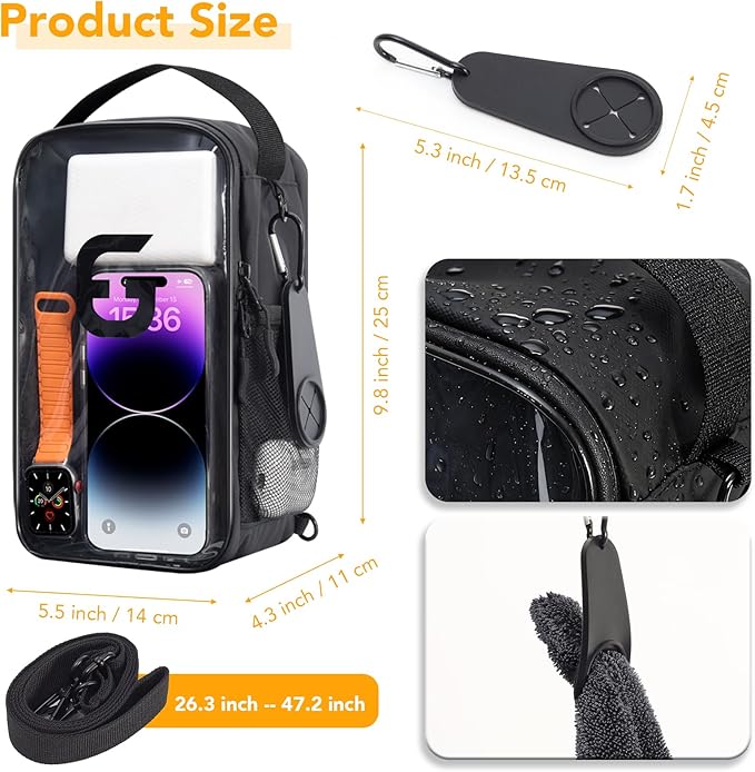 Magnetic Gym Bag for Men & Women - Compact Crossbody Workout Golf Bag with Magnetic Pouch and Touchscreen | Lightweight Small Gym Bag for Fitness, Golf, Travel | Water-Resistant & Durable Design