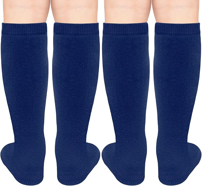 Sarfel Kids Soccer Socks Toddler Soccer Socks Girls Boys Soccer Socks Kids Tube Socks with Stripes Toddler Knee High Socks