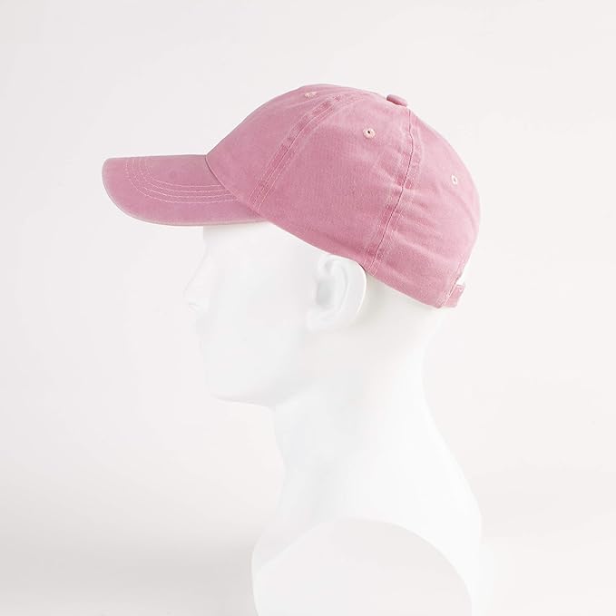 LANGZHEN Unisex Baseball Cap 100% Cotton Fits Men Women Washed Denim Adjustable Dad Hat