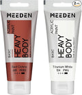 MEEDEN Acrylic Paint Red Ochre: Bundled - 100ml/3.38oz x 2 Bulk Heavy Body by MEEDEN