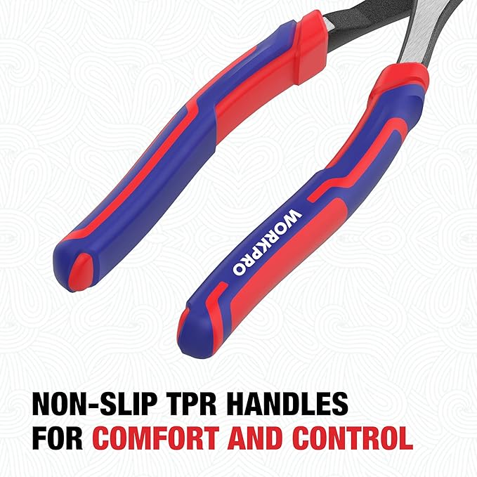 WORKPRO 8 Inch High Leverage Diagonal Pliers, Wire Cutters Heavy Duty in CRV - Image 5