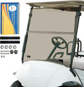 Golf Cart 5MM Thicken Tinted Windshield for Yamaha G29/Drive 2007-2016, Acrylic Fold Down Windscreen, Anti-UV, Impact Resistant and Shatterproof