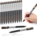 RIANCY Black Fine Point Gel Pens 12Pcs 0.5mm Gel Ballpoint Pens Black Liquid by RIANCY
