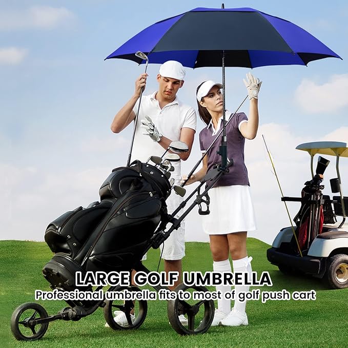 ZOMAKE Golf Umbrella Windproof, Extra Large Oversized Heavy Duty Double Canopy for Rain, Sports Games & Push Cart(51/54/62/68/72Inch)