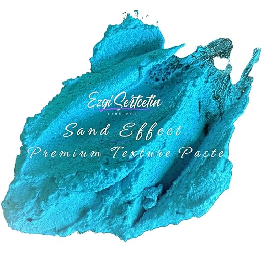Premium Sand Effect Texture Paste | 6oz by Volume | Unique Metallic Colors | by EzgiSertcetin