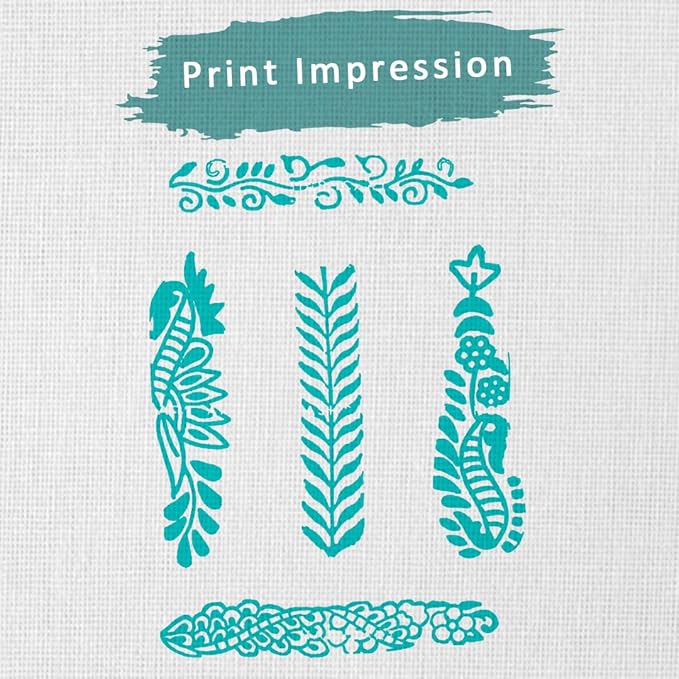 HASHCART® Pottery Printing Blocks Stylish Border Pattern Wooden Stamps - Image 3