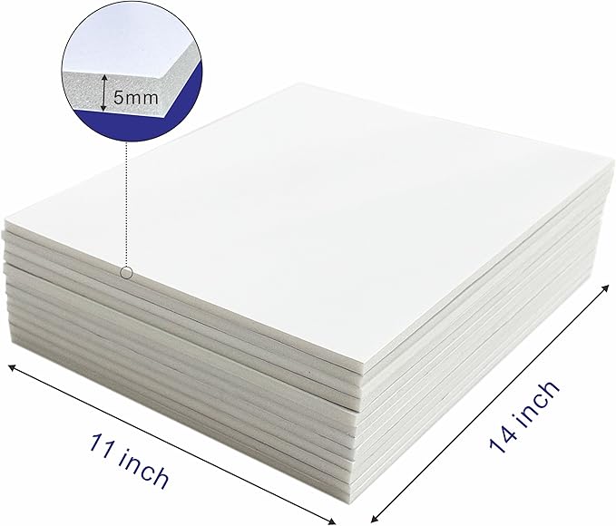 12 Pack Foam Core Board, ZJCEASER 11 x 14 White Poster Board, 3/16" Thickness - Image 2