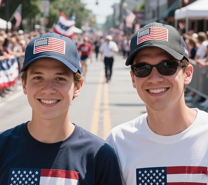 2-Pack USA Flag Hats for Men Baseball American Flag Hats for Men USA Cap USA Tactical Washed for Women