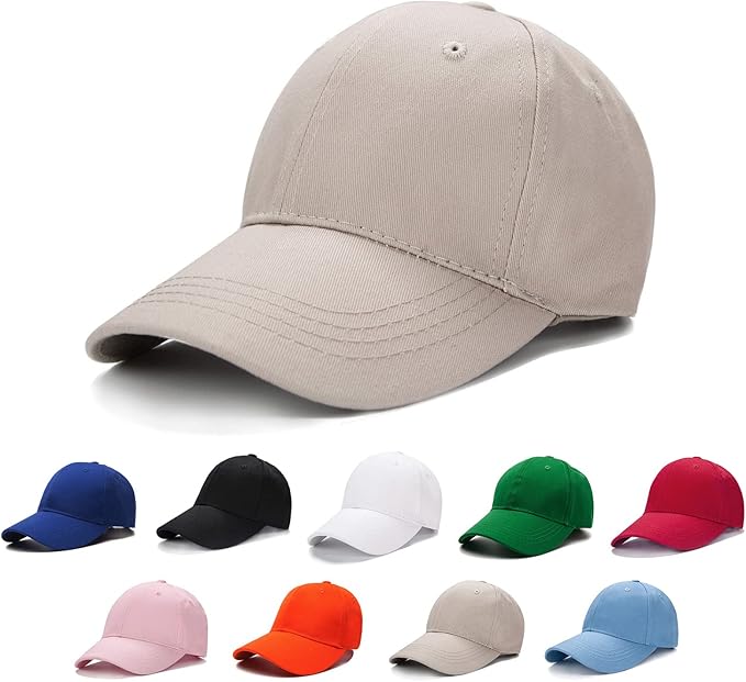 Edoneery Baseball Cap for Kids-Adjustable Washed Cotton Golf Toddler Hat for Boys & Girls