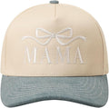 MIRMARU Two-Tone Vintage Canvas Trucker Hats for Men & Women, Adjustable Size Baseball Caps with Trendy Embroidered Design