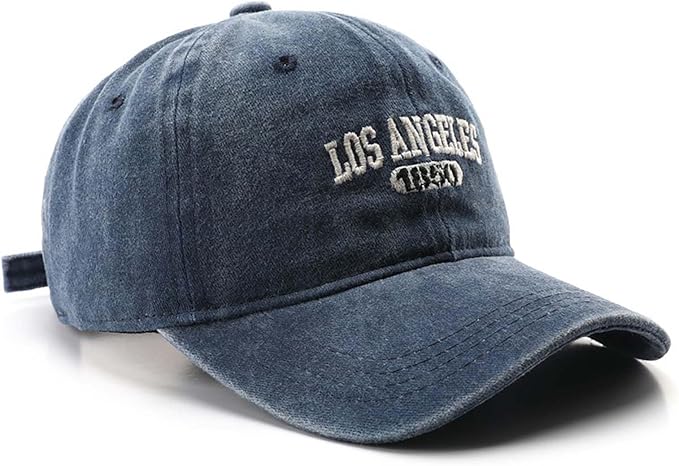 Los Angeles Hat Vintage Cotton Baseball Cap Unisex Dad Hat Sun Hat for Men and Women
